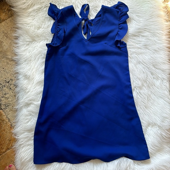 Ruffle Sleeve Tie Back Tunic Dress - Picture 5 of 7